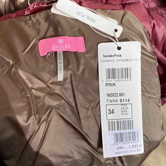 Basler Down Coat Burgundy - Picture 6 of 6